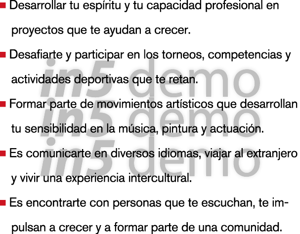  Desarrollar tu esp ritu y tu capacidad profesional en proyectos que te ayudan a crecer   Desafiarte y participar en    