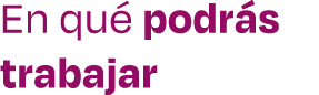 En qu  podr s trabajar