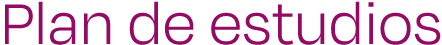  Plan de estudios